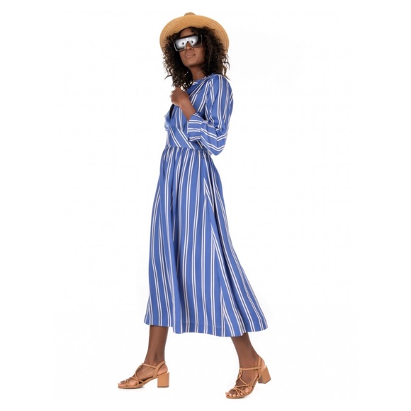 Scotch & Soda Dresses & Skirts - NWT Maison Scotch soda satin striped midi dress